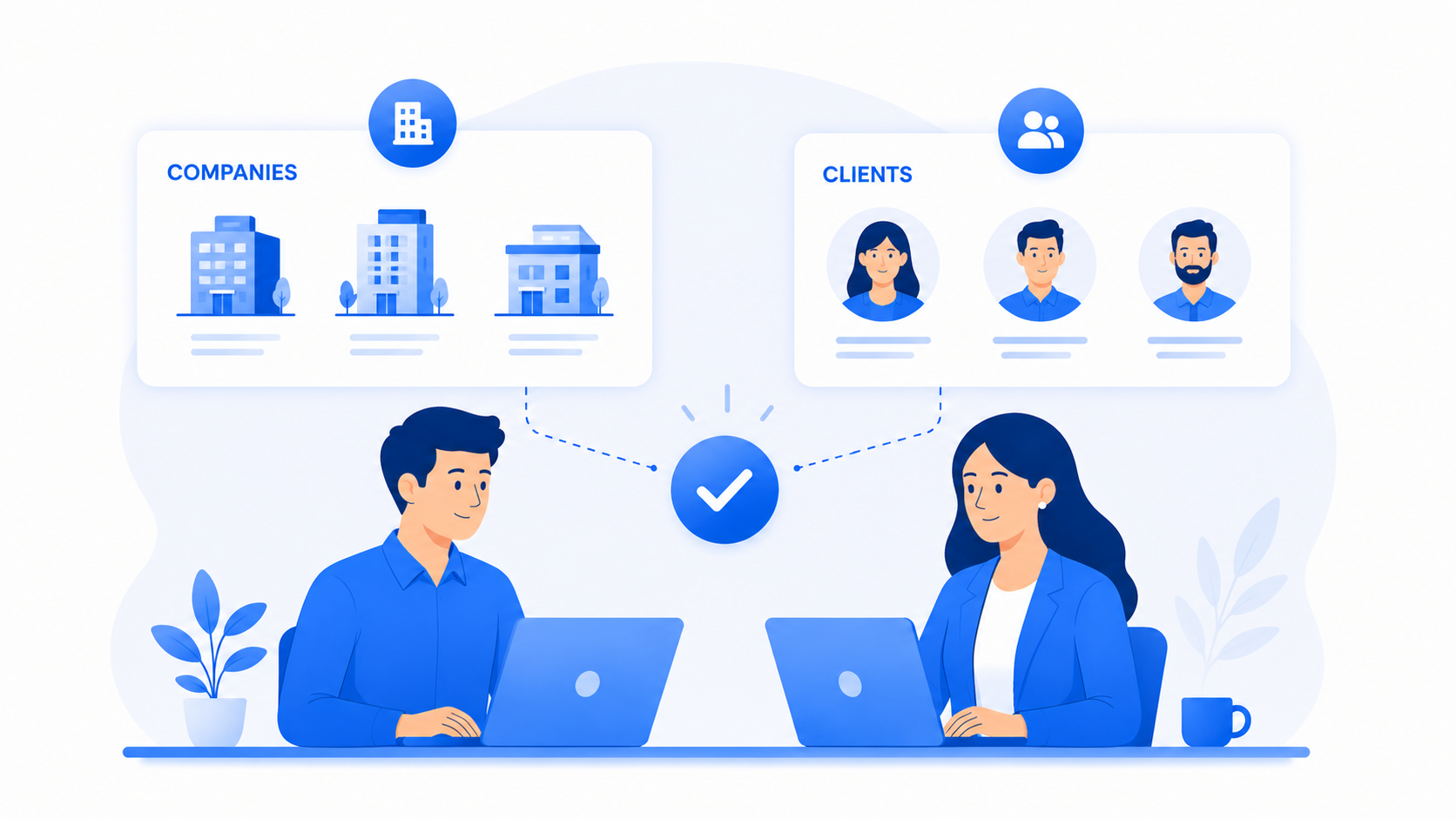 Managing multiple clients and business accounts from one dashboard