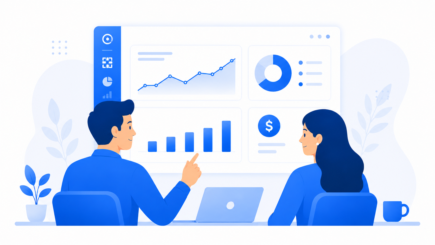 Team reviewing invoice analytics and payment performance